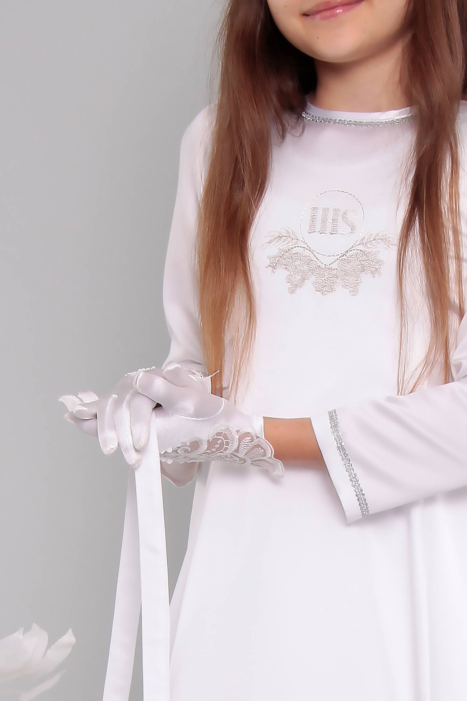 Kommunionkleid satin 10/UK-ST - obraz 5