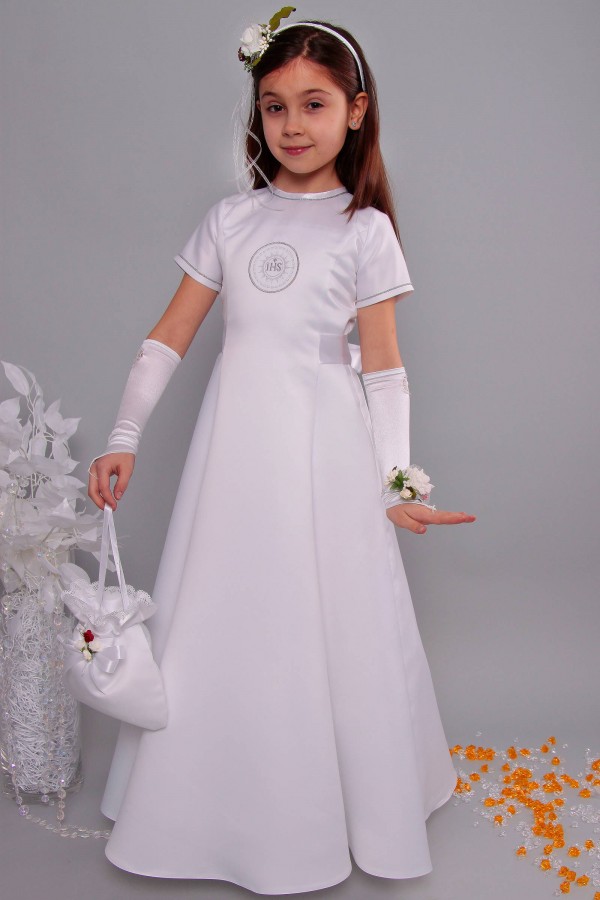 Kommunionkleid satin 8a/UK-ST - obraz 6