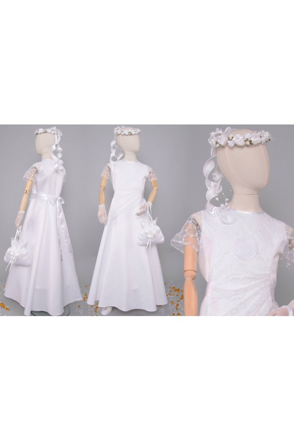 Kommunionkleid satin 12/UK-ST - obraz 8