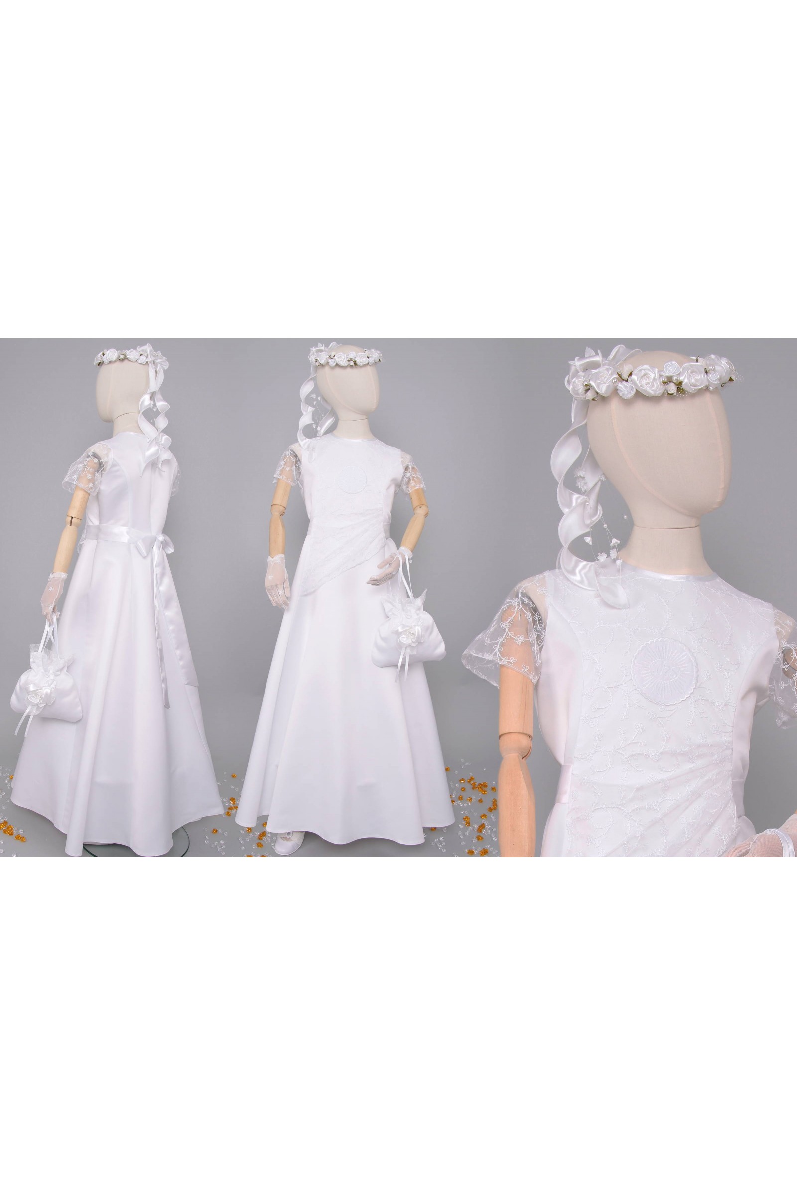 Kommunionkleid satin 12/UK-ST - obraz 8