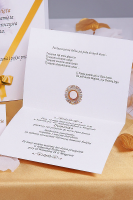 Personalisierte Kommunionseinladungen aus Bausätzen - Personalisierte Einladungen und Vignetten zur Kommunion - Abendmahlsfeier - ErstkommunionKleider.com